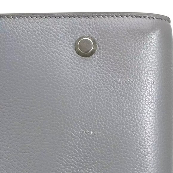 Auth BALENCIAGA North-South Shoulder Bag Gray Leather - Picture 3 of 15